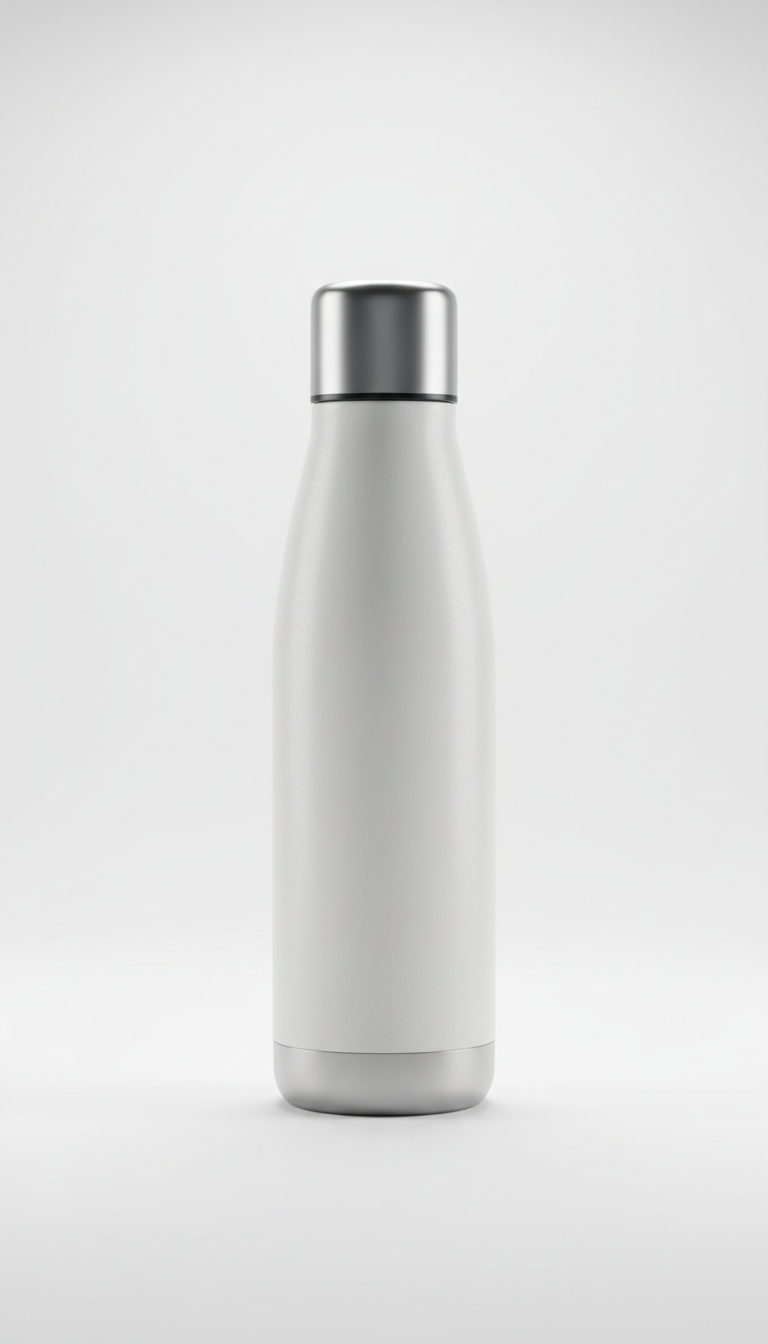 Self-carbonating bottle matte pearl white
