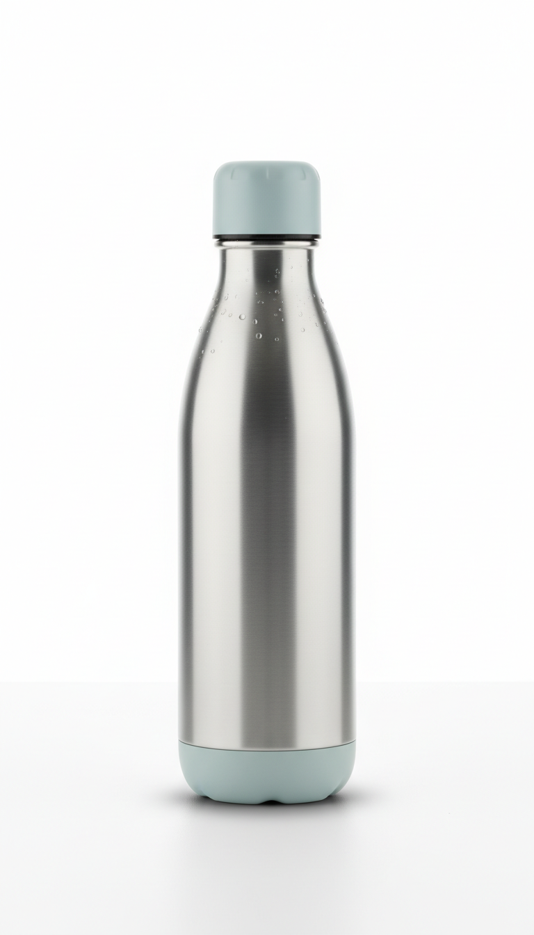 Self-carbonating bottle stainless steel